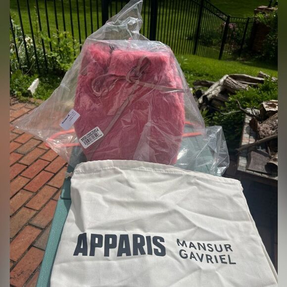 Mansur Gavriel Faux Fur Bucket Bag NWT - Picture 7 of 14